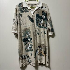 Classic Mickey Mouse Men's Polo Shirt - Cream